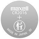Maxell CR2016 coin cell thumbnail, shown small as an illustration of the CR2016 type.